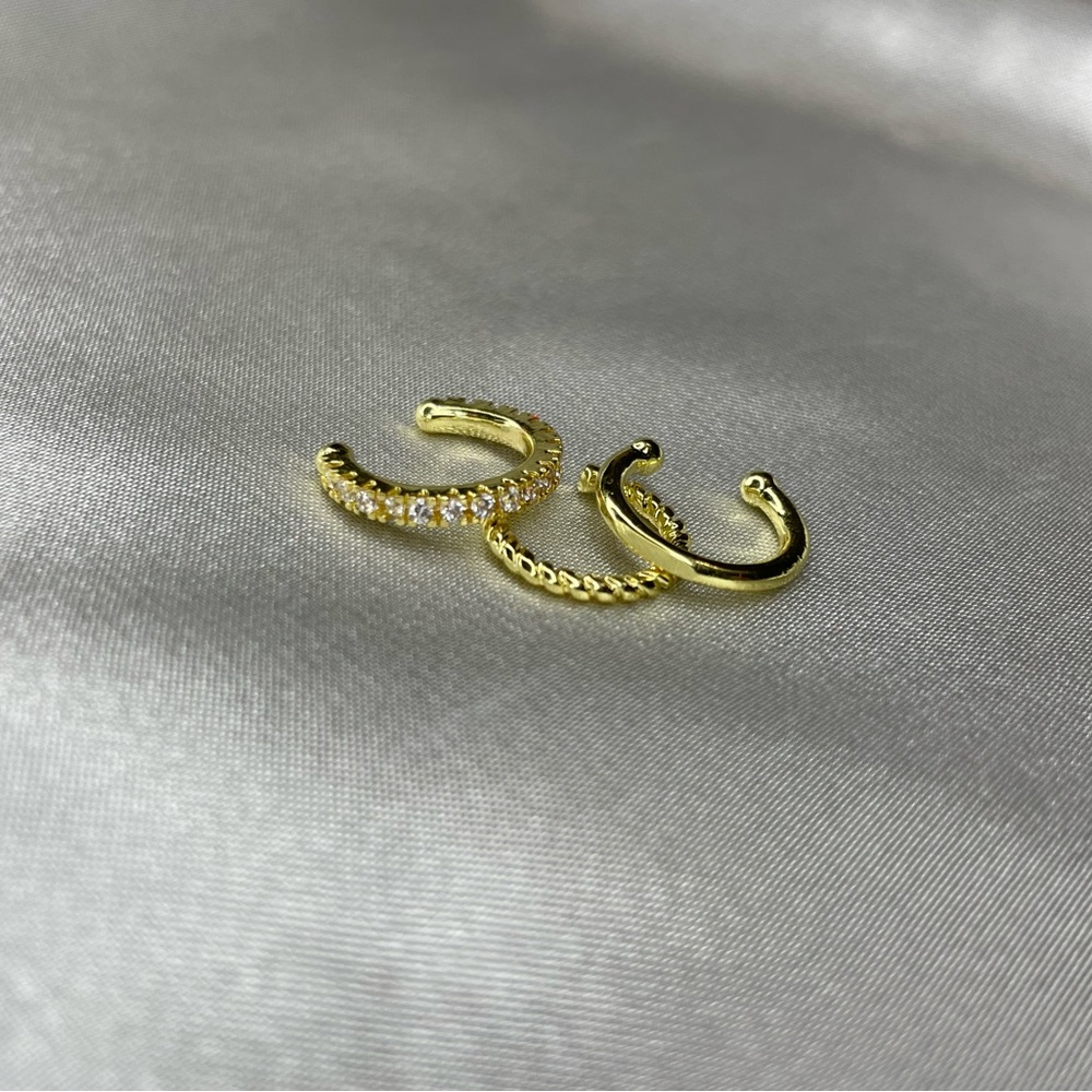 Set of 3 ear cuffs - no piercing